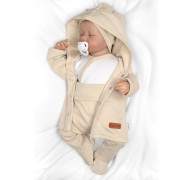 Bavlnená súprava pre bábätko do pôrodnice 6D Made with love béžová Baby Nellys Vel. 56