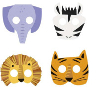 Masky papierové - Safari 8 ks