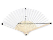 Vejár papierový na domaľovanie 21x36 cm