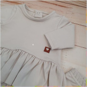 Bavlnená svetlo béžová súprava 3dielna - tunika, legíny, turban Z&Z