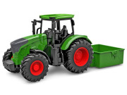 Kids Globe Farming traktor zelený so sklápačkou voľný chod 27,5 cm