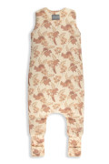 Celoročný spací vak s nohavicami Vintage Animals Sleepee Almond/Cream