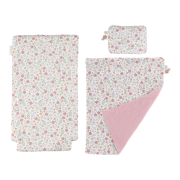 Kočík pre bábiky drevený s perinkou Pink Little Dutch