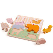 Baby Drevené puzzle Woodland Bigjigs