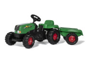 Šliapací traktor Rolly Kid s vlečkou - zeleno-červený