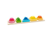 Drevená vkladačka farby a tvary Montessori Baby Mix