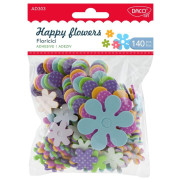 Kvety penové samolepiace 140 ks