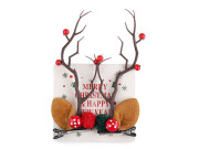 Párty sponky do vlasov vianočné parohy so šípkami