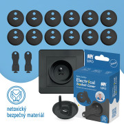 Ochranné kryty na elektrické zásuvky set 12 ks + 2x kľúče Sipo