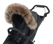 Univerzálny kožušinový golier na búdku kočíka 100 x 13 cm Emitex