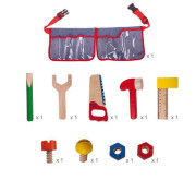 Bigjigs Toys Drevené náradie na červenom opasku