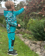 Softshellové nohavice detské Medvede tyrkysové Wamu