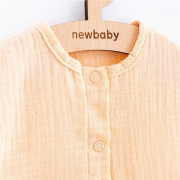 Dojčenský letný mušelínový overal New Baby Leny peach