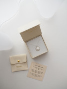 Tehotenský šperk bola Moon strieborná s brúseným povrchom + retiazka Moniel