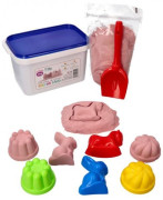 Kinetický piesok - púdrový - 2 kg + mix formičiek