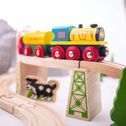 Drevená vláčikodráha horská cesta 112 dielov Bigjigs Rail