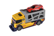 Auto kamión prepravník + plastové auto 15 cm na voľný chod