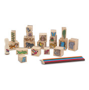 Drevené pečiatky v krabičke Prales Melissa & Doug