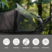 Moskytiéra na kočík univerzálna exclusive Black Zopa