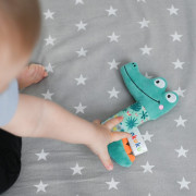 Plyšová hračka s pískatkom - Krokodíl, zelená Akuku