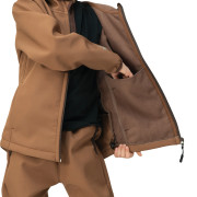 Detská softshellová bunda duo Brown - hnedá Esito