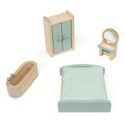 Drevený domček pre bábiky s rodinou a nábytkom Janod