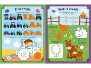 Kniha plná samolepiek Farma