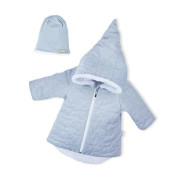 Zimný dojčenský kabátik s čiapočkou Nicol Kids Winter šedý
