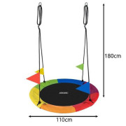 Hojdací kruh čapí hniezdo 110 cm multicolor