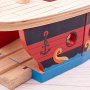 Pirátska galéra Bigjigs Rail