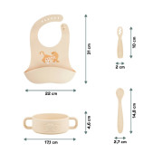 Silikónová jedálenská súprava Baby First meal set Mini Babymoov