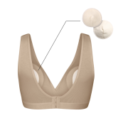 Dojčiaca podprsenka bambus Nuuma Nude s vyberateľnými vložkami + pracie vrecko Moniel