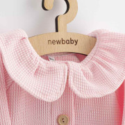 Dojčenský kabátik na gombíky New Baby Luxury clothing Laura ružový