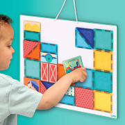 Magnetická stavebnica s tabuľou Farma 27 ks Ľudí