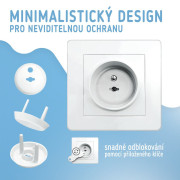 Ochranné kryty na elektrické zásuvky set 12 ks + 2x kľúče Sipo