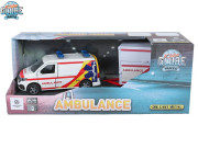 VW Transporter ambulancie kov spätný chod s prívesom Kids Globe Traffic