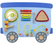 Drevená nástenná hra vláčik