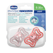Cumlík Physio Light silikónové ružové 6 - 16 m, 2 ks Chicco