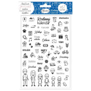 Diárové pečiatky Stampo Bullet Journal 67 ks - Rodinný kalendár Aladine