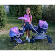 Skladací kočík pre bábiky 3 v 1 s taškou Magic Bubble 2024 - 73 cm DeCuevas
