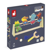 Drevená stolová hra pre deti Streľba prakom Applepop Janod