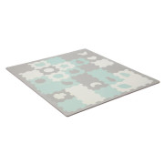 Podložka penová puzzle Luno Shapes KINDERKRAFT SELECT 185 x 165 cm Mint, 30 ks, Premium