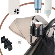 Uni držiak na nápoje & telefón 2 v 1 čierny Sipo