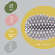 Silikónová kefa na detskú fľašu 3 v 1 Light Grey Zopa