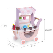 Drevený zmrzlinársky vozík pre deti Ecotoys