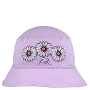 Dievčenské letné plátený klobúk Kopretiny Fialový RDX