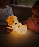 LED silikónová nočná lampička Rgb so zvukom - mačička Mary's