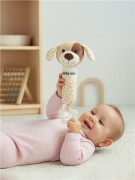 Detská pískacia plyšová hračka Baby Mix pes hnedý