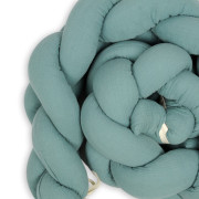 Chránič do postieľky mušelín pletený vrkoč 200 cm Babymatex