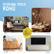 Ochrana rohov a hrán O-profil, sada 12 ks transparentná Sipo